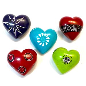 Large Hand-Carved Soapstone Heart | Statement Artisan Sculpture of Love & Hope