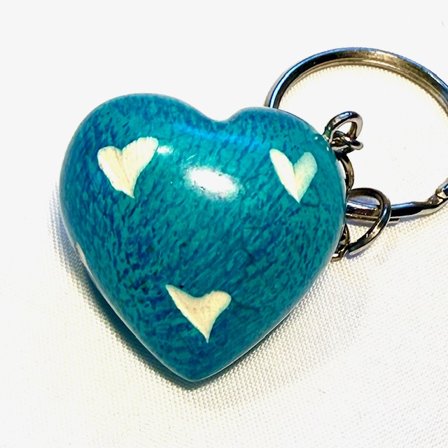 Key ring - Heart - Light blue IMG_4106