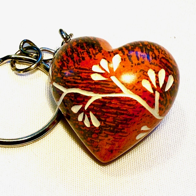 Key ring - Heart - Orange IMG_4110