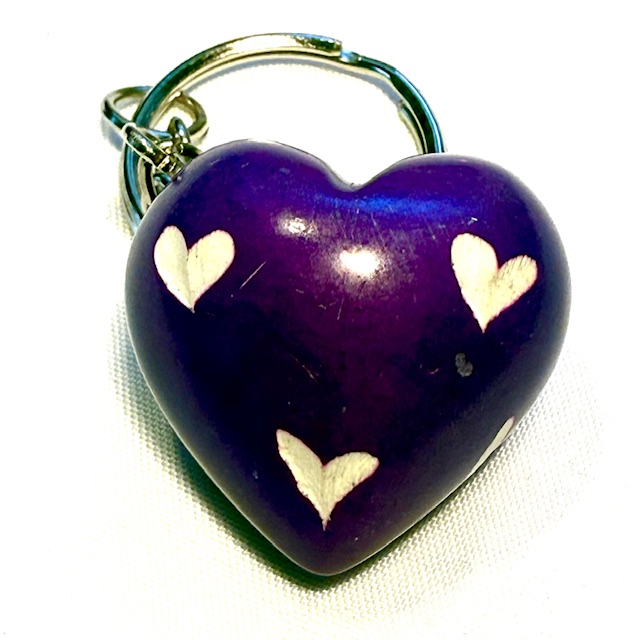 Key ring - Heart - Purple IMG_4111