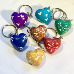 Soapstone Keyrings - Hearts