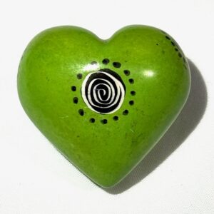 large soapstone heart - green