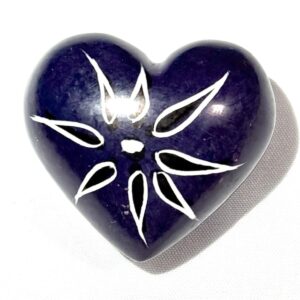 Large soapstone heart - purple