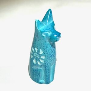sitting cat - light blue