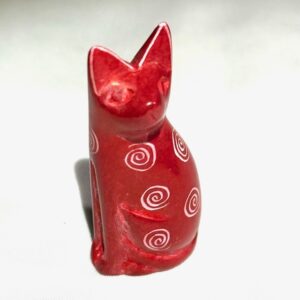 sitting cat - red